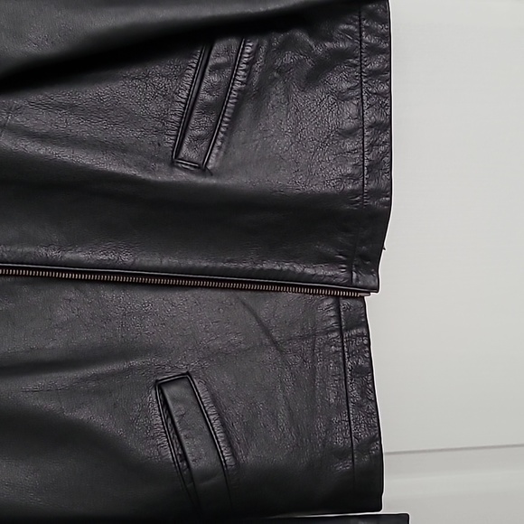 Girl's Black Copper Key Genuine Leather Jacket Size 14/16 - Picture 2 of 10